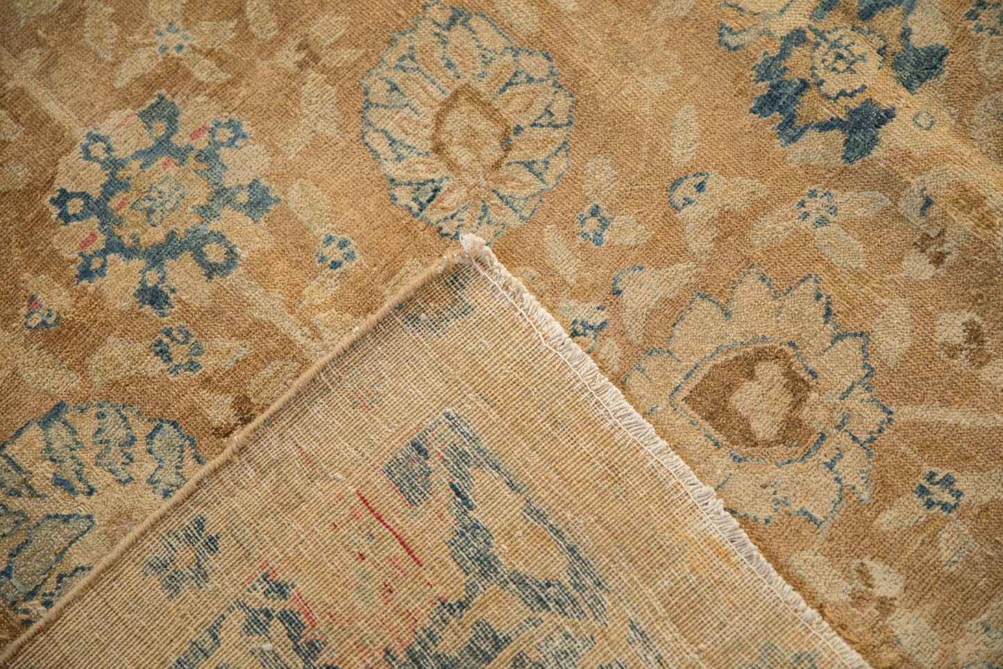 7x11 Antique Distressed Gold Wash Khoy Carpet
