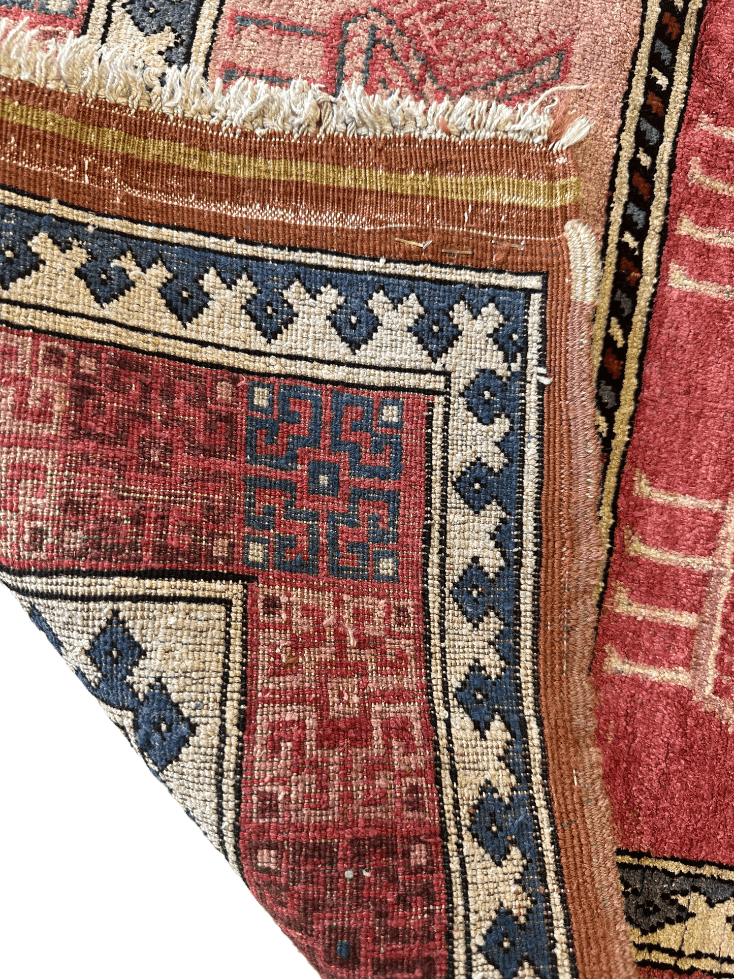 Tapis décoratif en soie afghan du milieu du 20e siècle 3’10”X5’10”