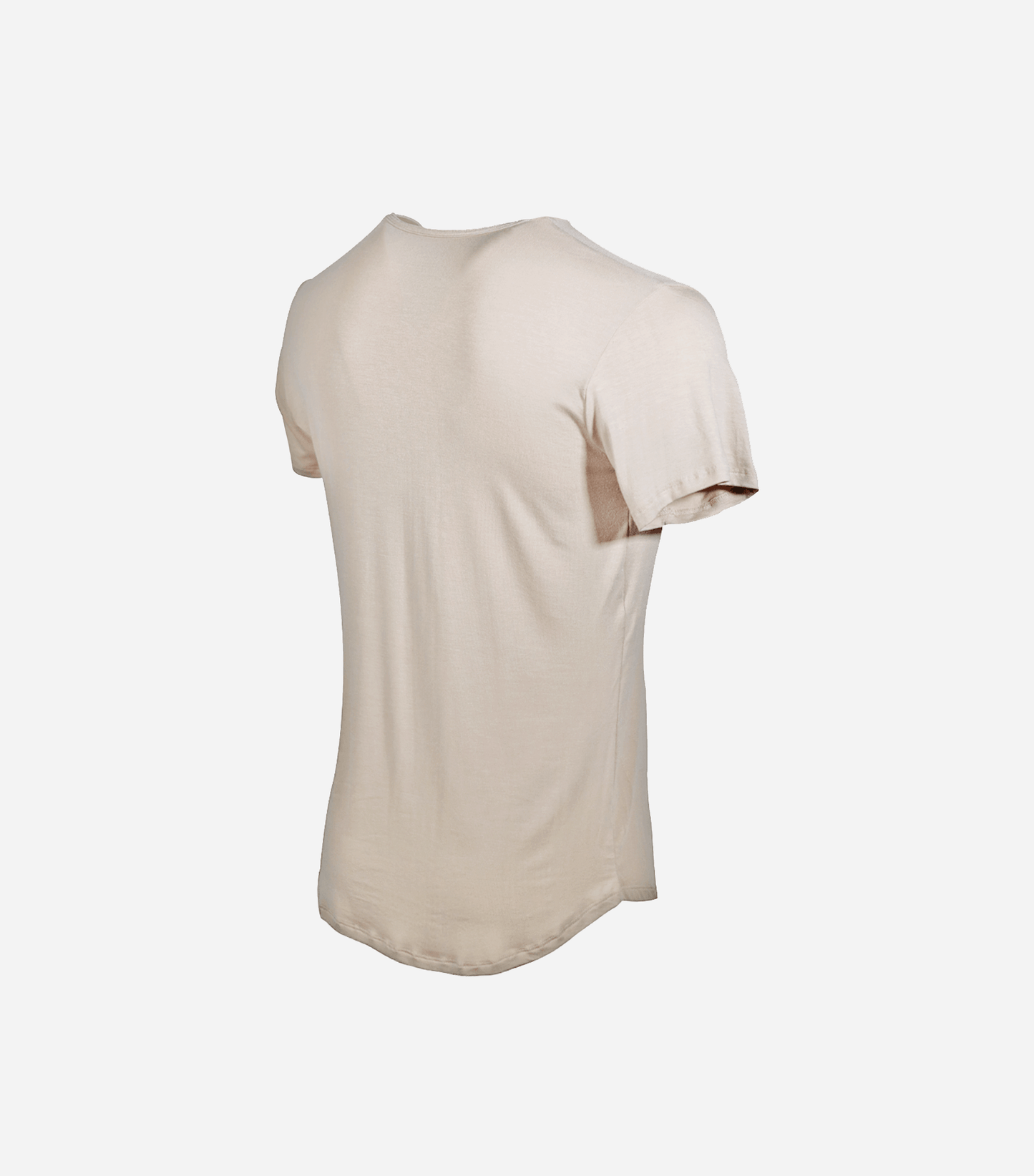 Bamboo Swift T-skjorte med buet kant - Sandstone