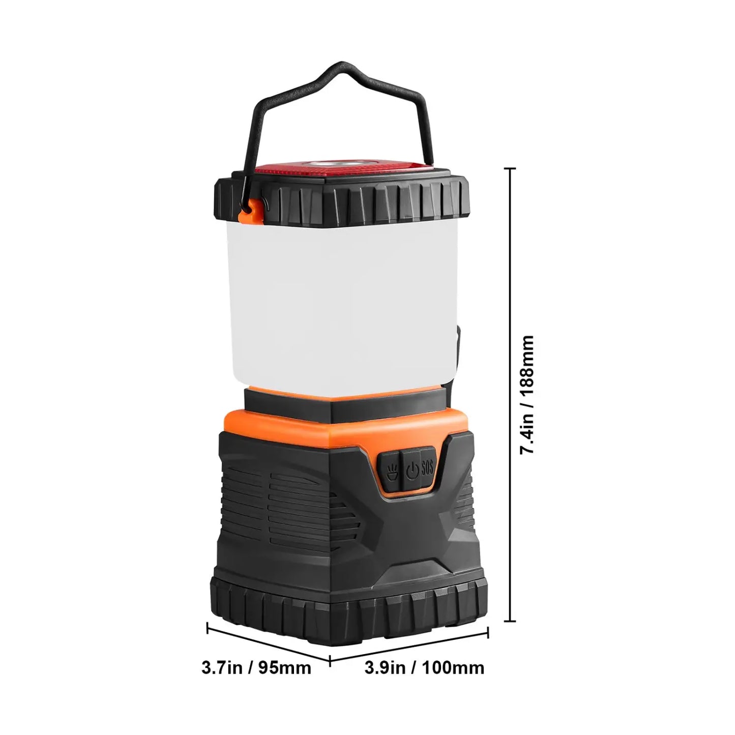 Lampada LED resistente e portatile con manico per luci da campeggio all'aperto