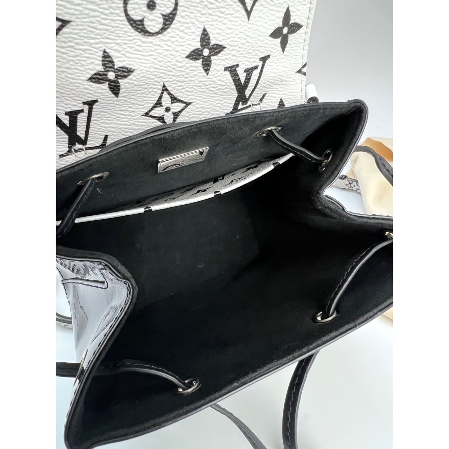 LOUIS VUITTON Hot Springs Backpack White Monogram and Patent Leather
