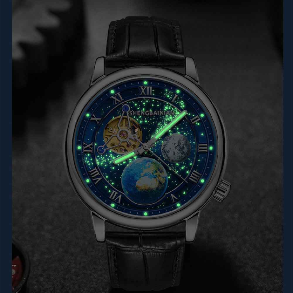 Lśniący zegarek męski Earth Starry dla mężczyzn