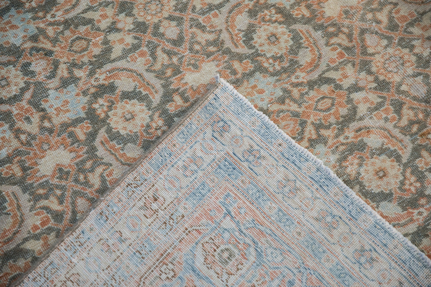 7.5x11 Vintage Distressed Tabriz Carpet