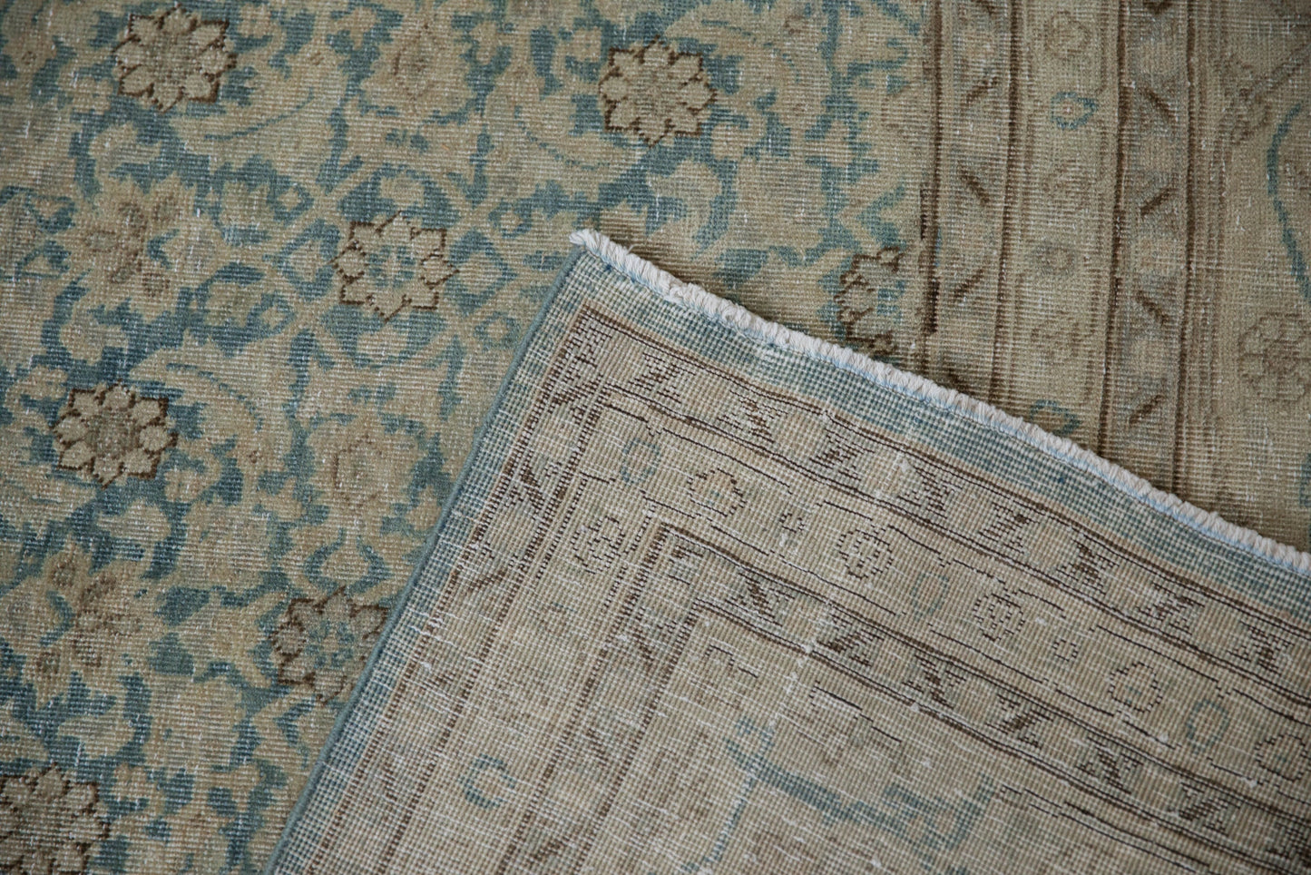 7x10 Vintage Distressed Tabriz Carpet