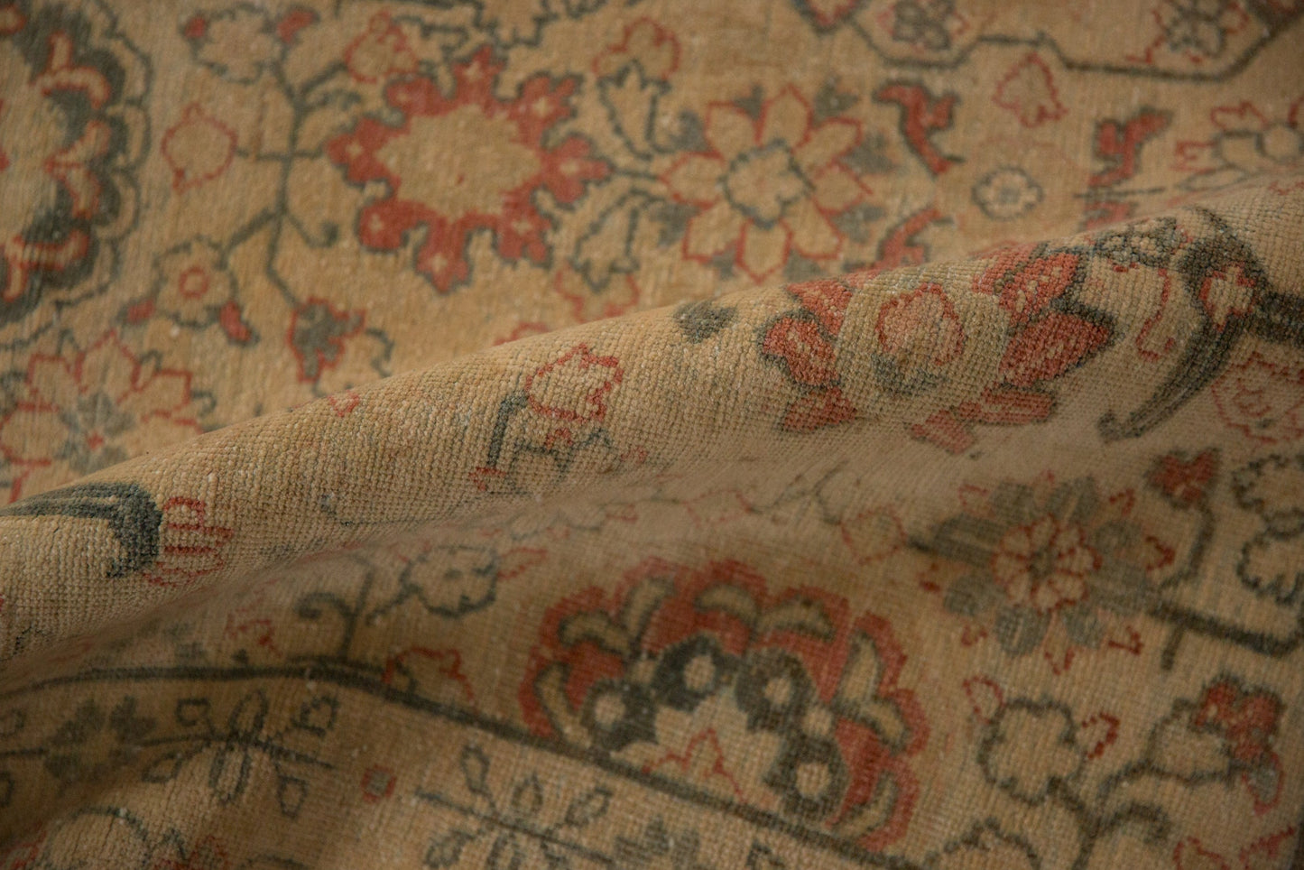 7x10.5 Vintage Distressed Tabriz Carpet