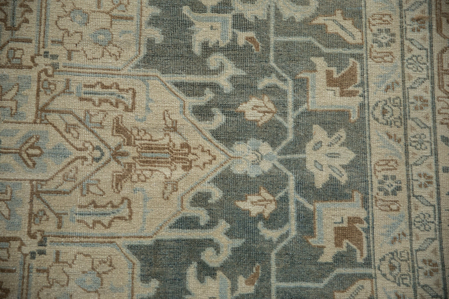 7x10.5 Vintage Distressed Tabriz Carpet