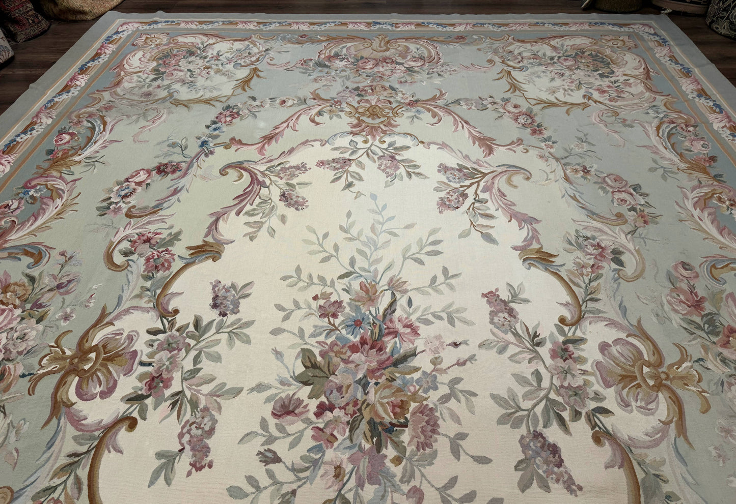 Palace Size Aubusson Rug 11x16, Large Aubusson Carpet