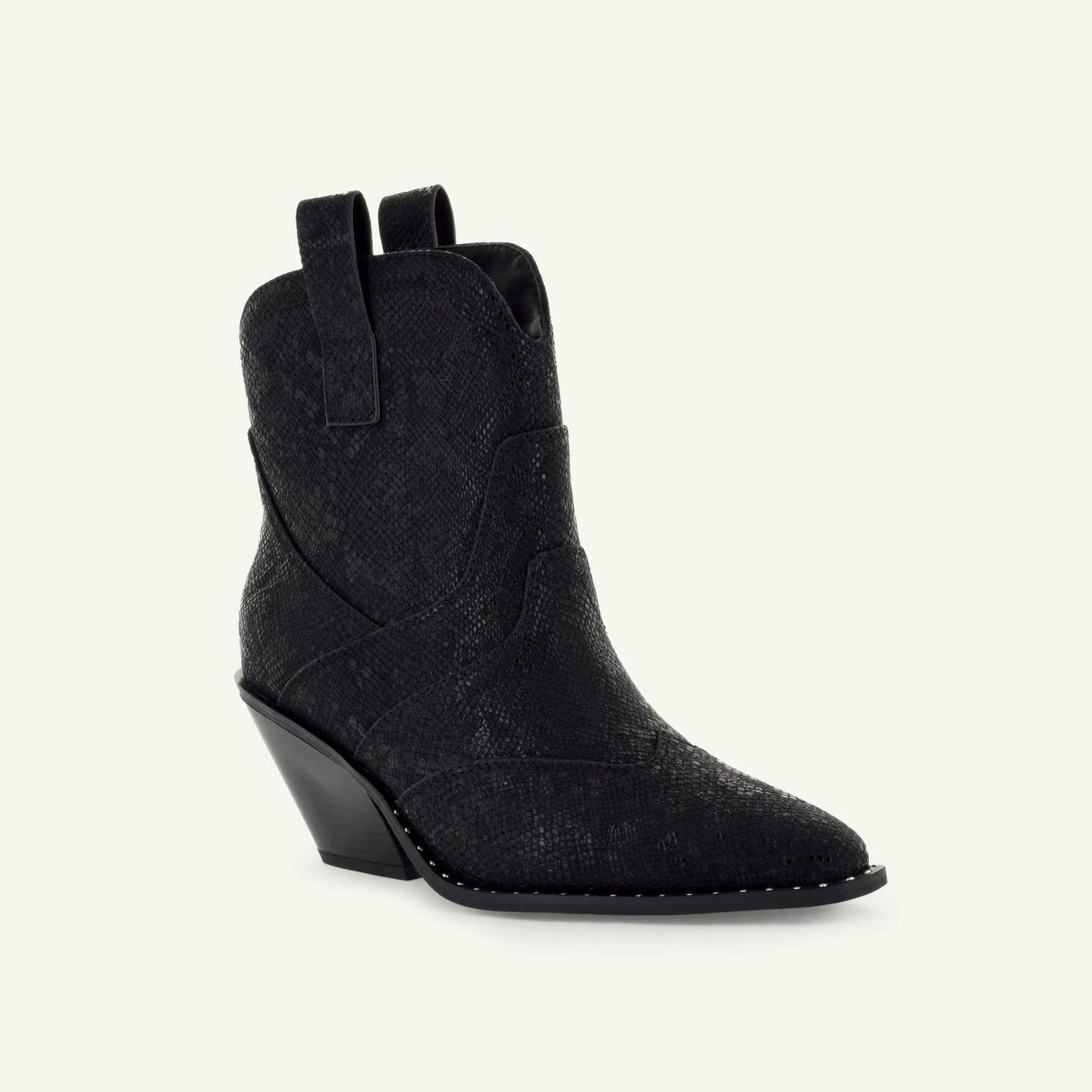 ISABEL: VÄSTERN BOOTIE - SVART ORM