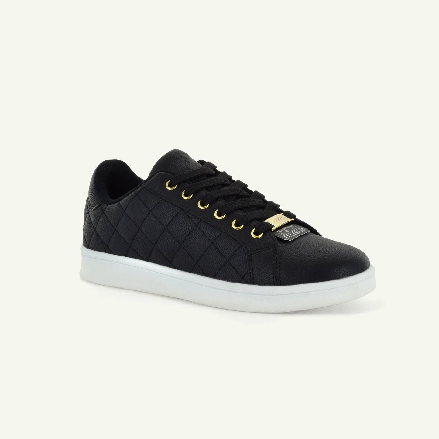 VOLTAIRE: GESTEPPTER COURT-SCHUH - SCHWARZ