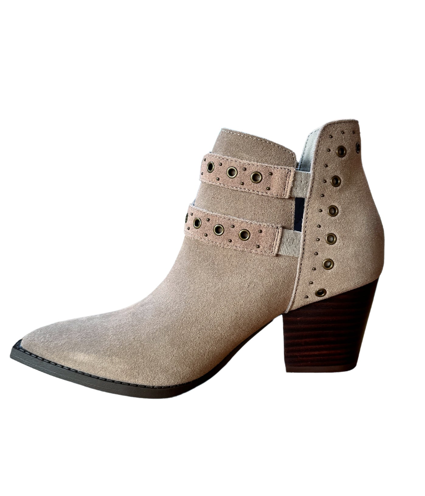 Stivaletto alla Caviglia in Pelle Elsa in Taupe