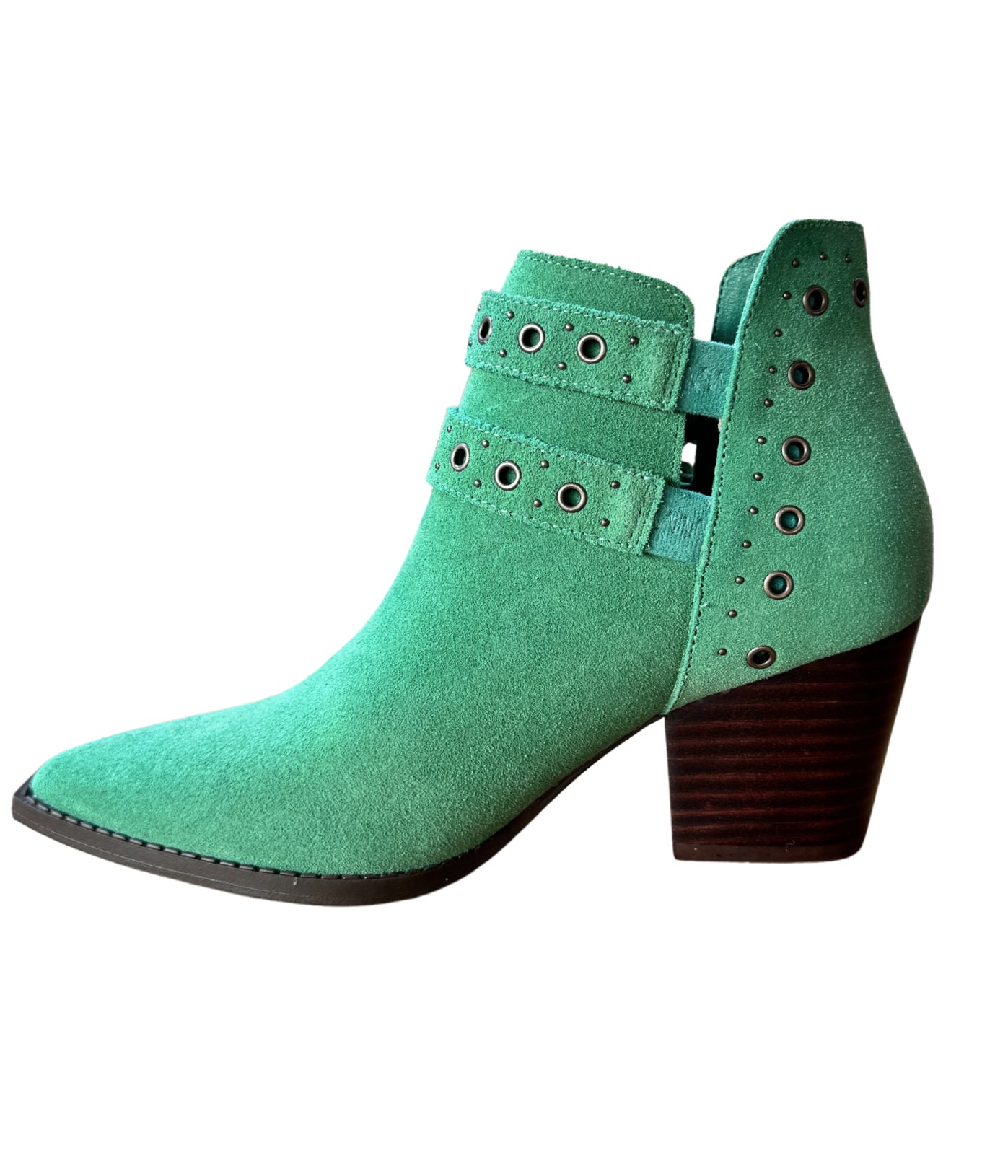Stivaletto in pelle Elsa color verde petrolio