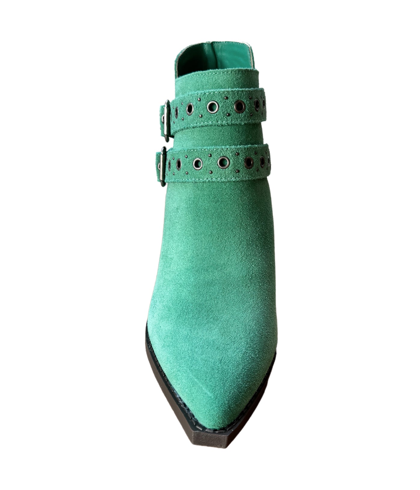 Stivaletto in pelle Elsa color verde petrolio