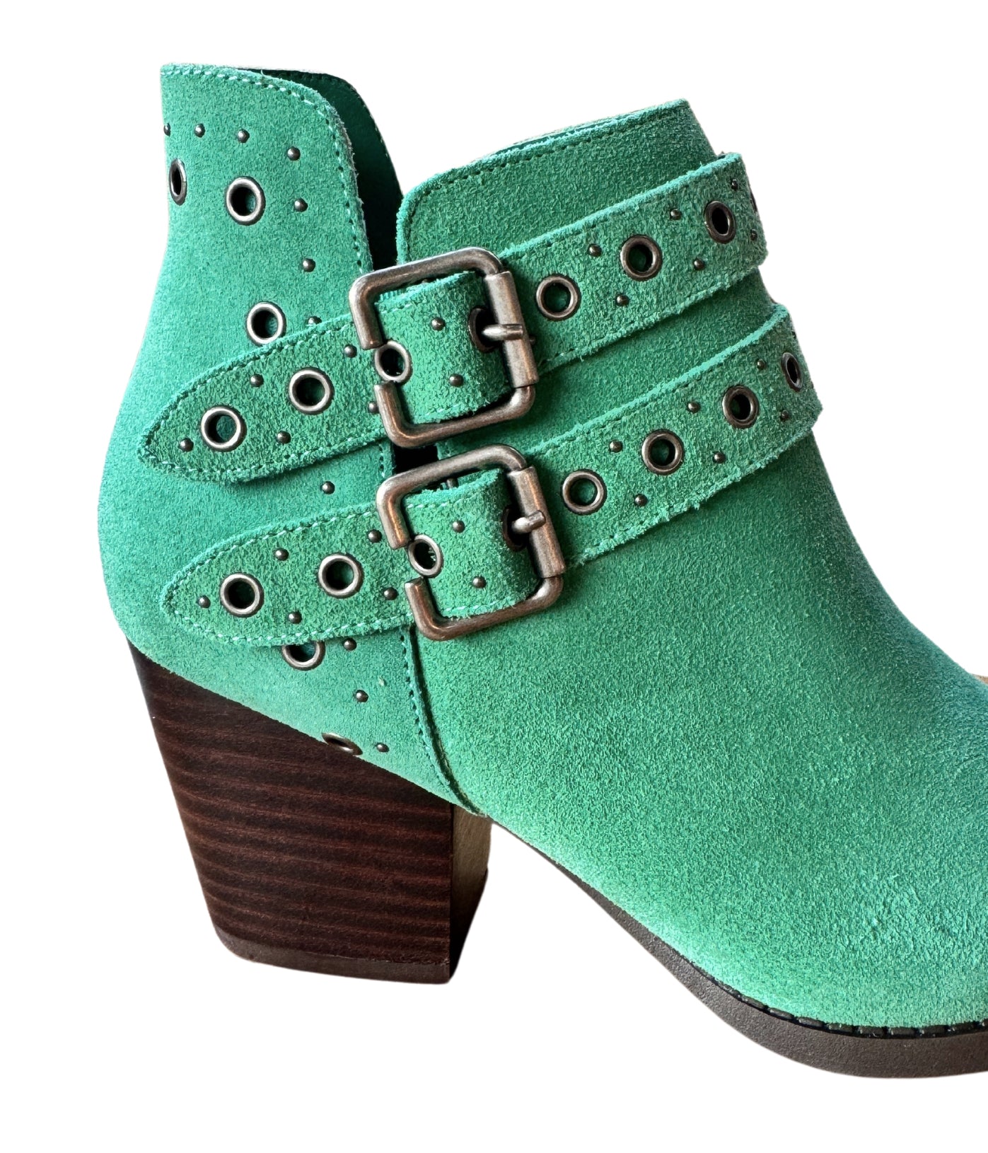 Stivaletto in pelle Elsa color verde petrolio