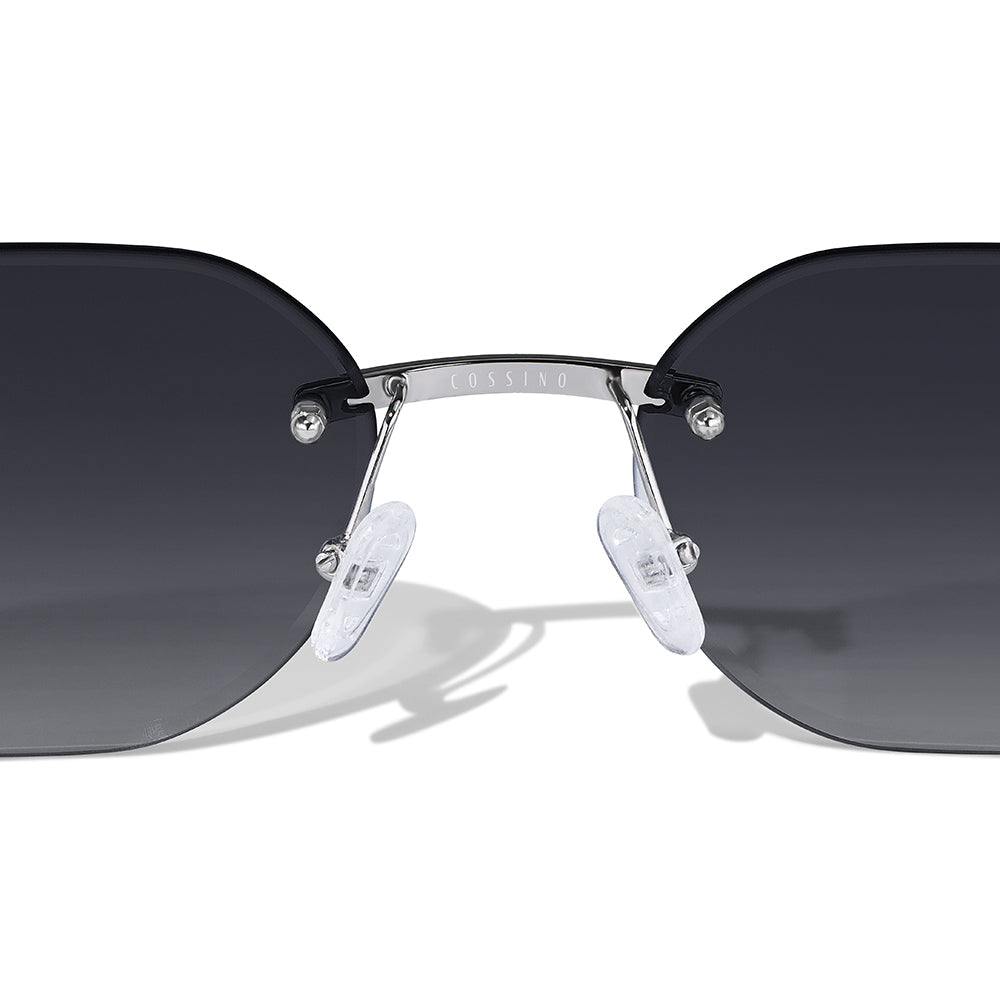 Lunettes de soleil sans monture en métal Emil