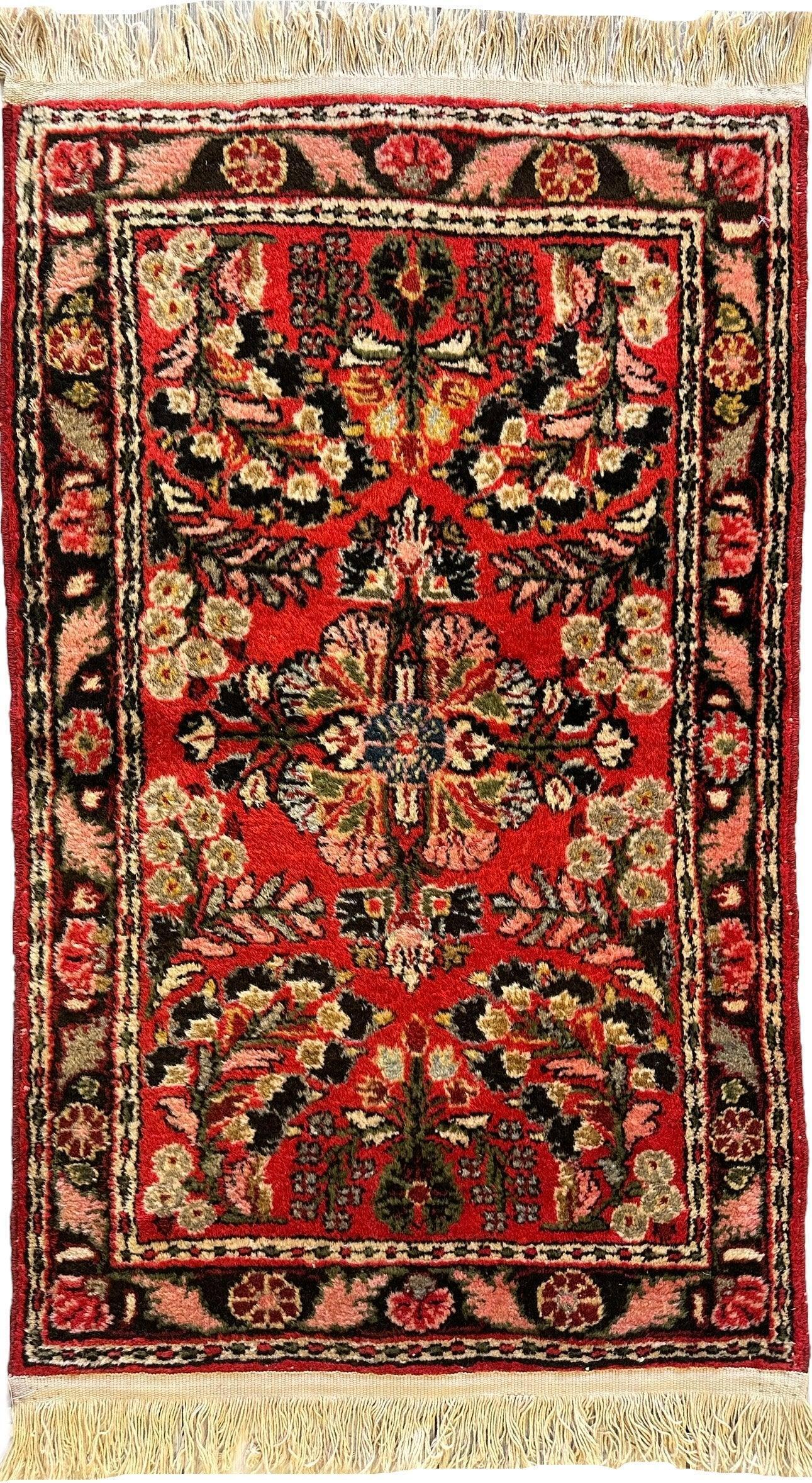 Utsökt liten Sarouk-matta 1'10''x3 Ft