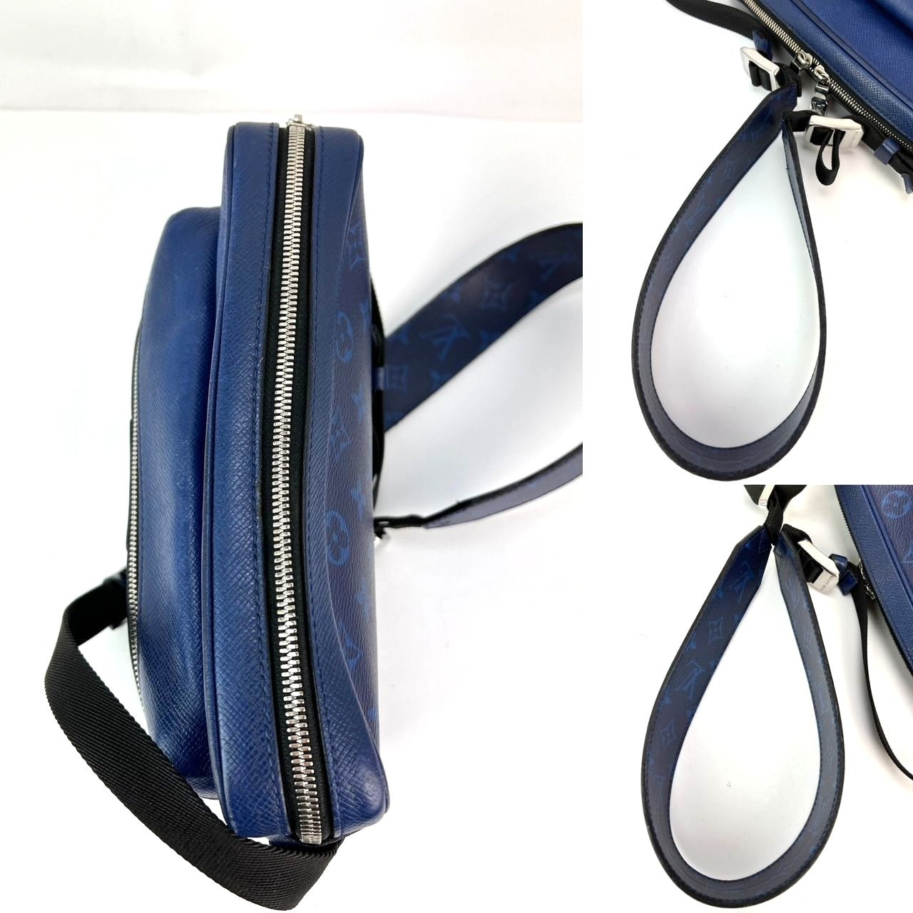 LOUIS VUITTON Taigarama Outdoor Blue Messenger Bag