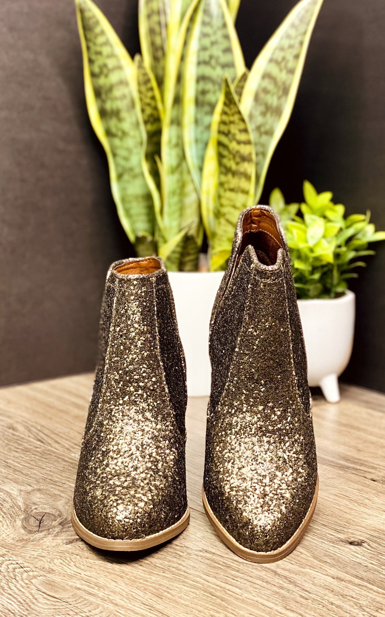 Stivaletti Glitter Fiera in Bronzo