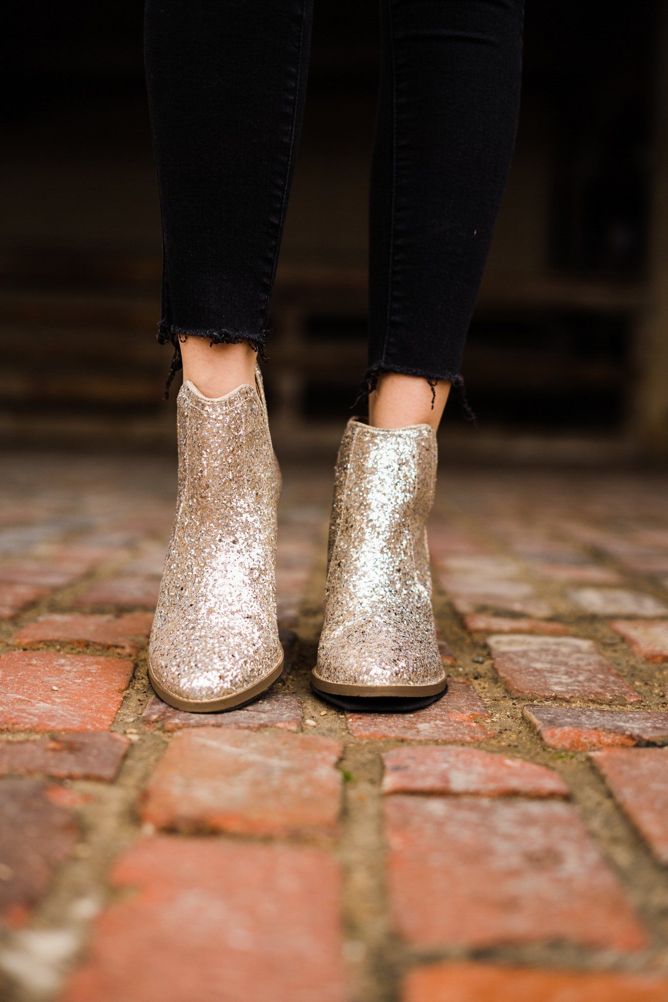 Stivaletti Glitter Fiera in Oro