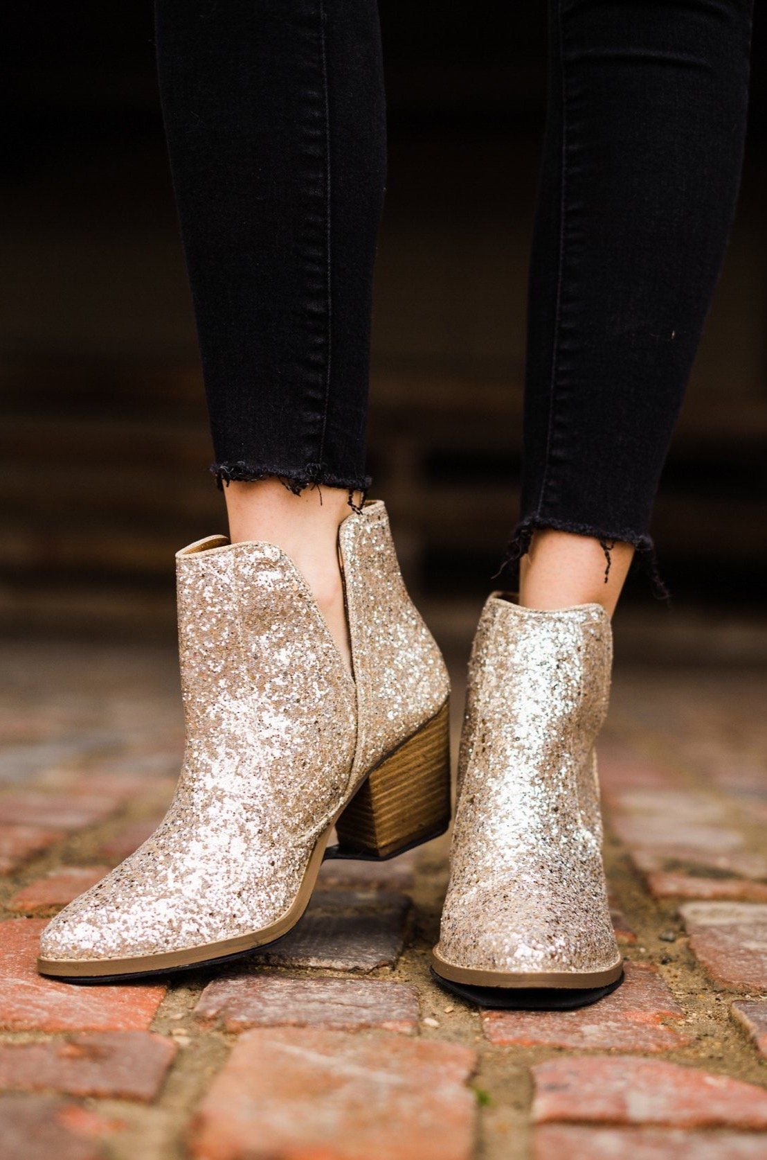 Stivaletti Glitter Fiera in Oro