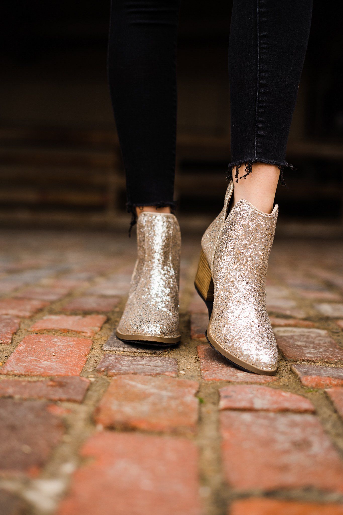 Stivaletti Glitter Fiera in Oro