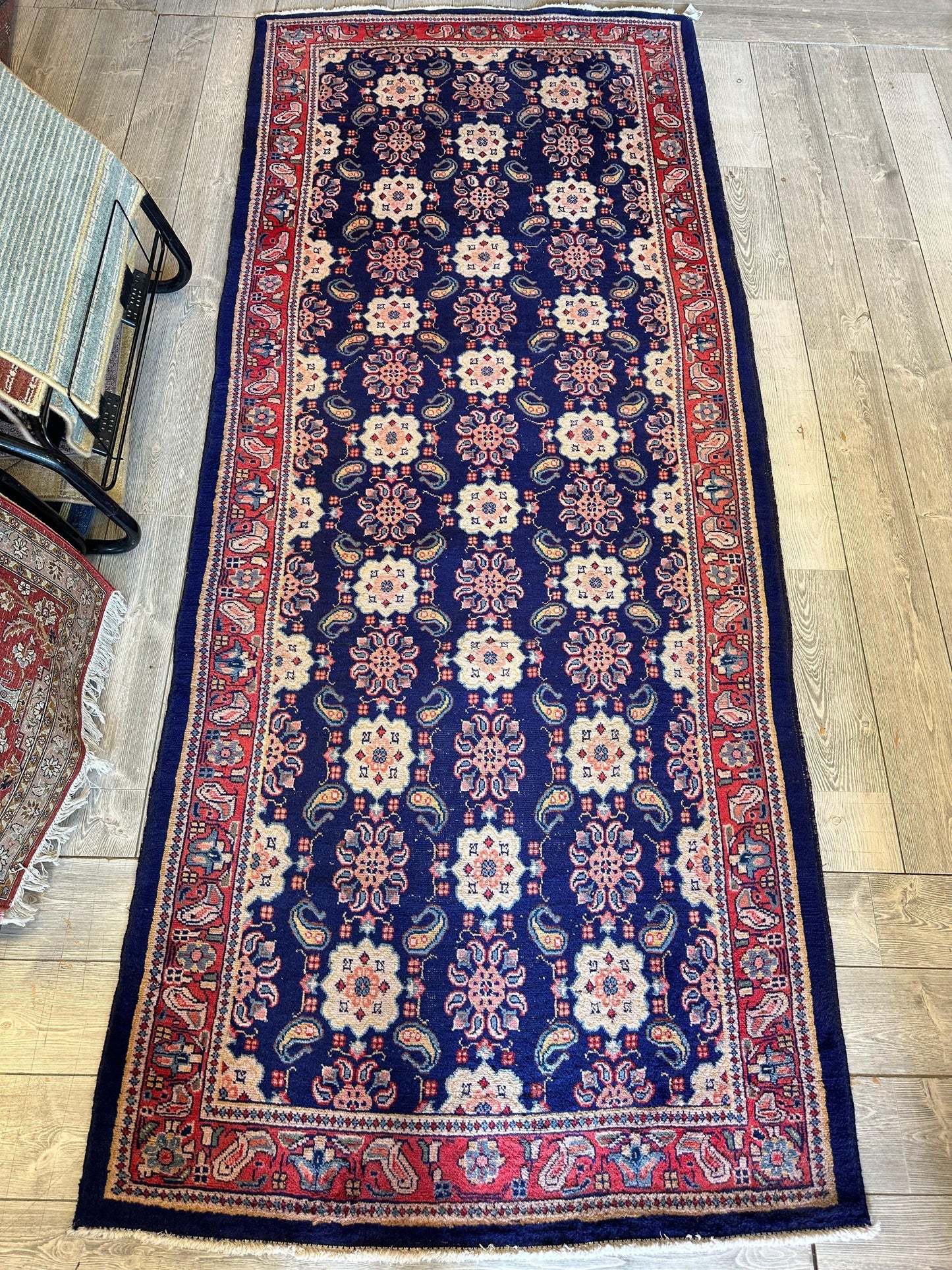 Tapis coureur persan Weramin vintage de qualité 10'2'' x 4'3''