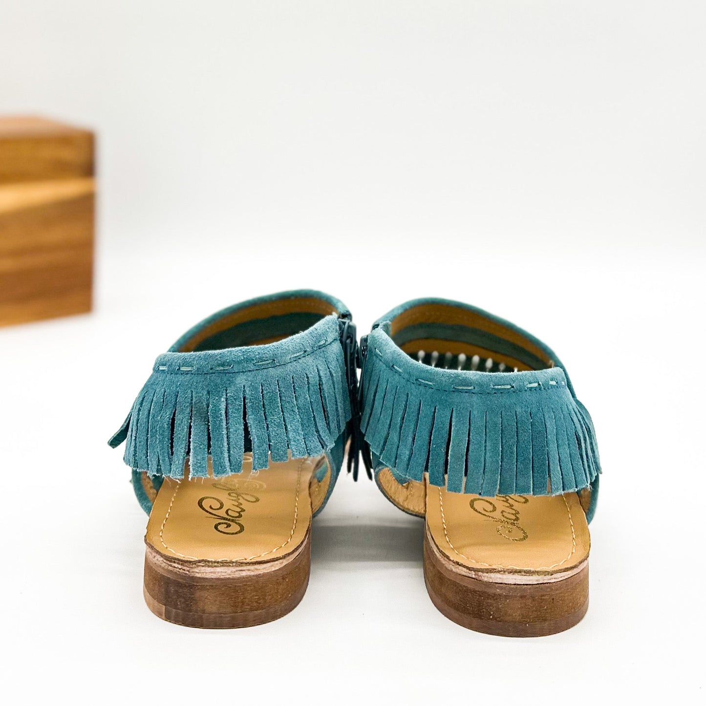 Sandalo Fringe Star in Teal