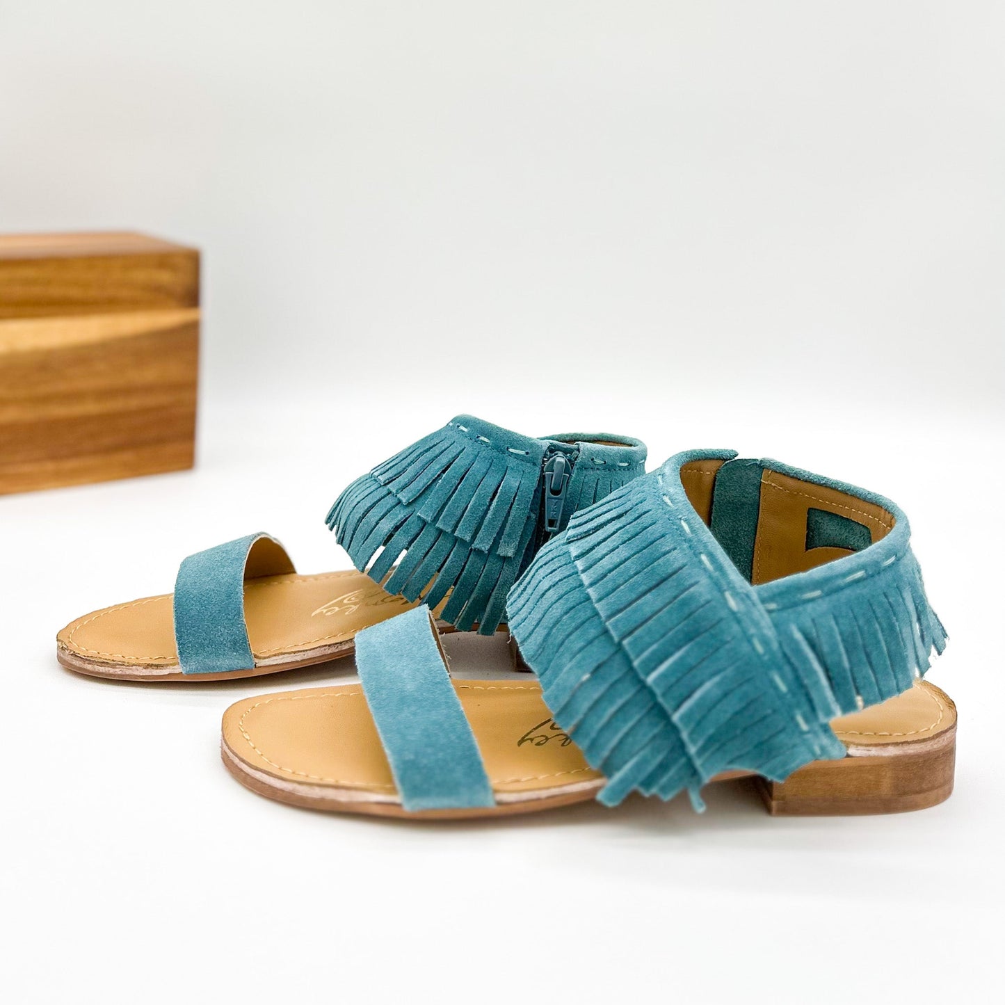 Sandalo Fringe Star in Teal