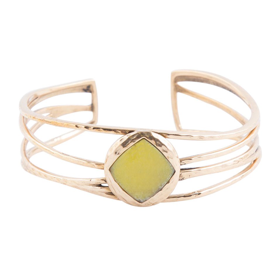 Bracciale a polsino in diaspro verde