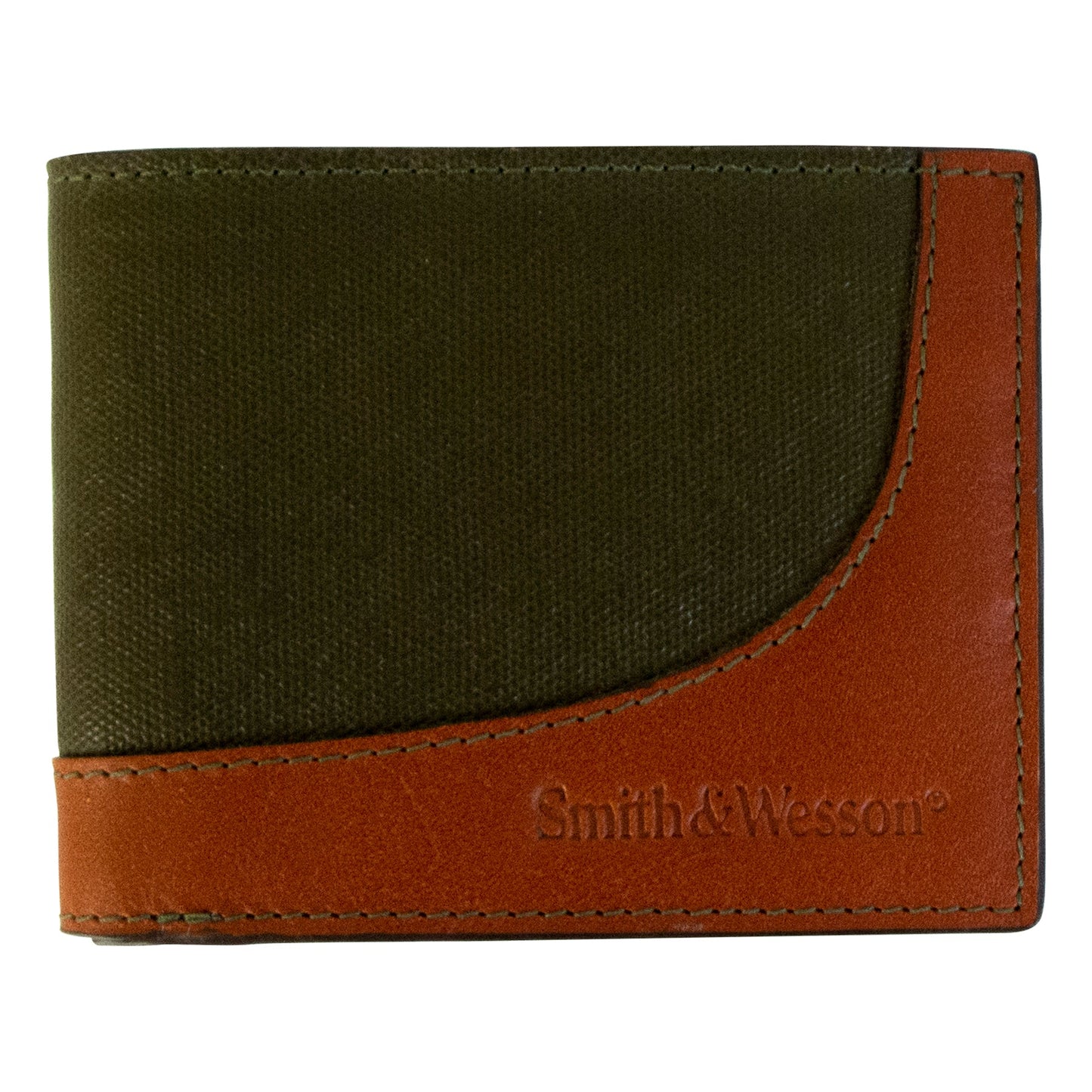 Smith & W vaxad canvas bi-fold plånbok