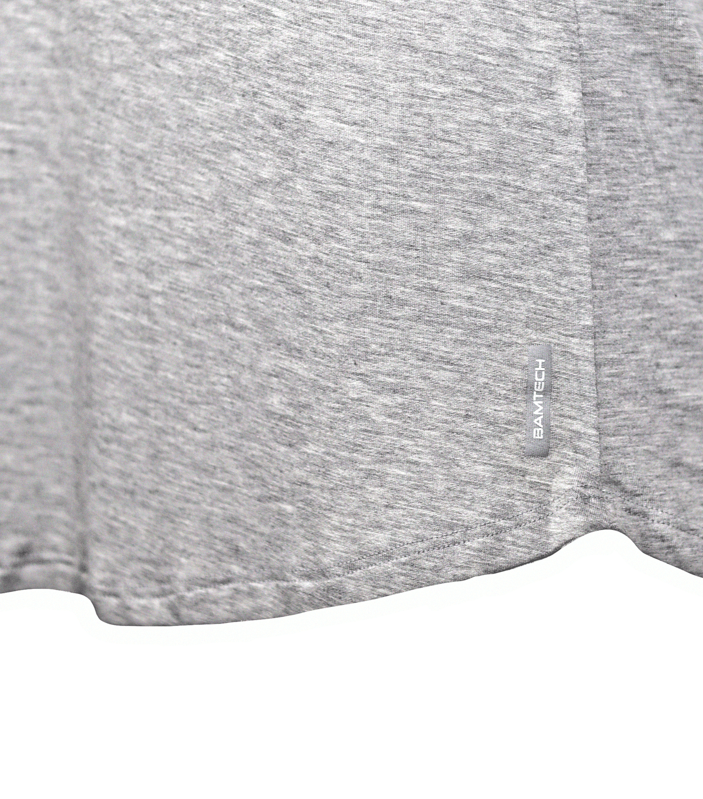 Bamboo Swift T-shirt met gebogen zoom - Heather Grey