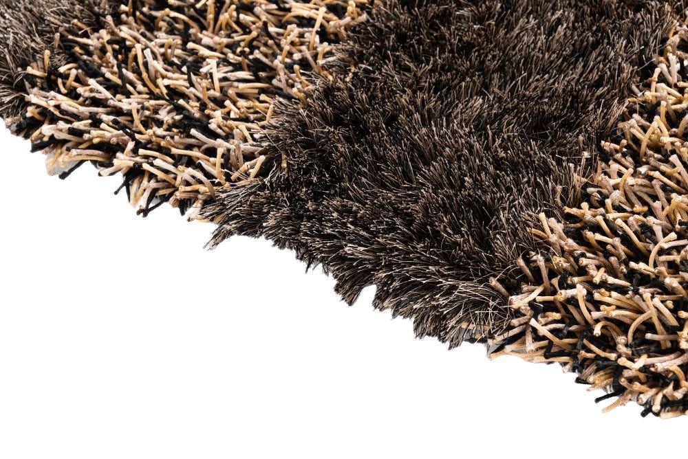 Alfombra de pelo largo multitono tejida a mano 5' x 6' 7"