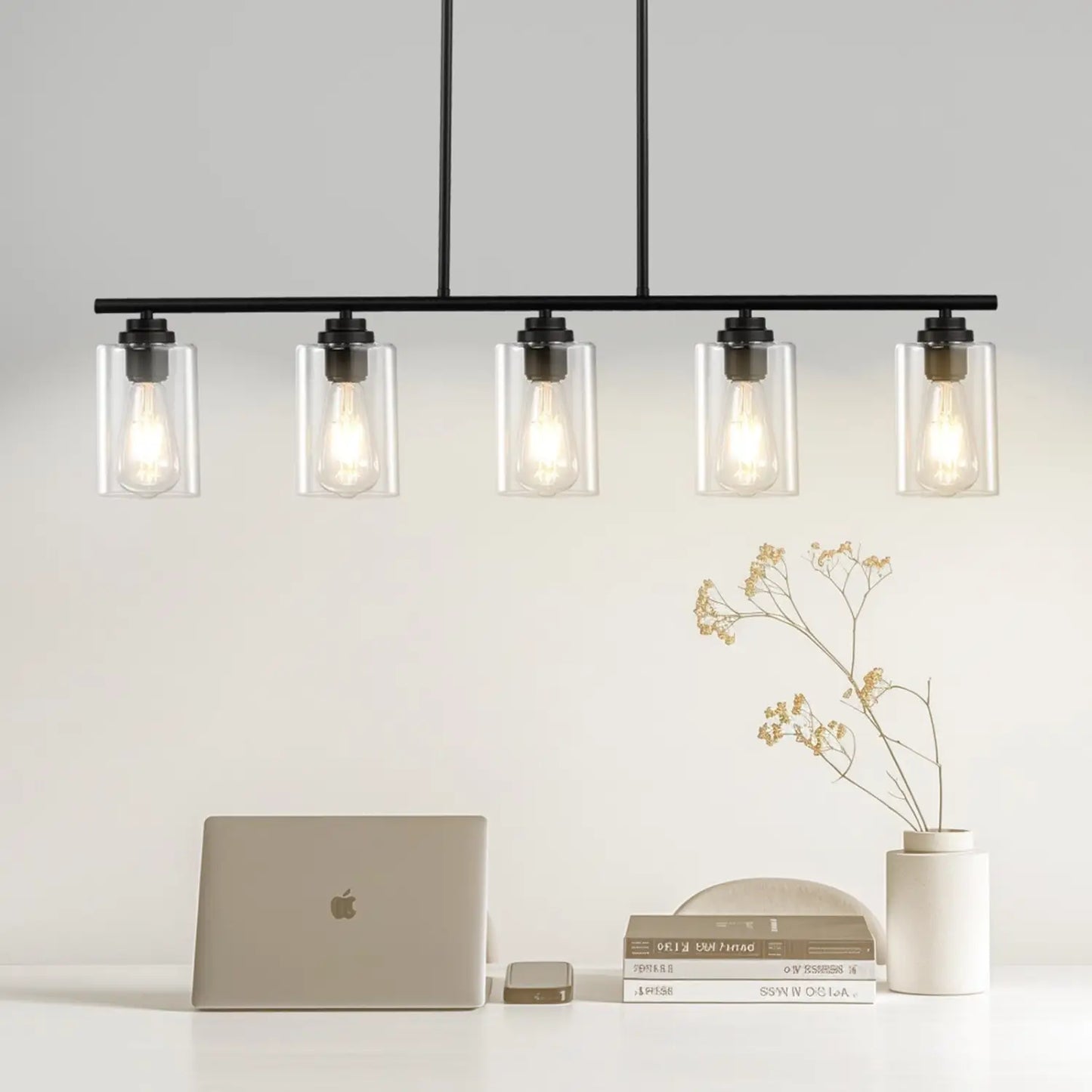 Lampade a sospensione per isola cucina con 5 luci e design regolabile