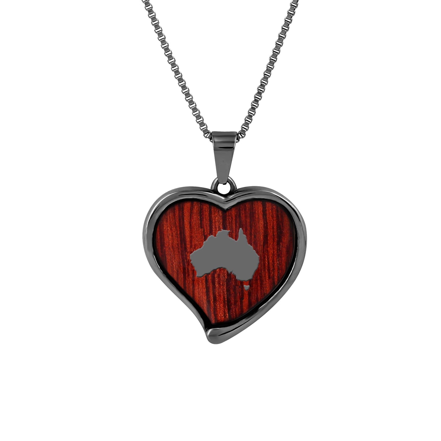 Jarrah hjärthalsband - gunmetal