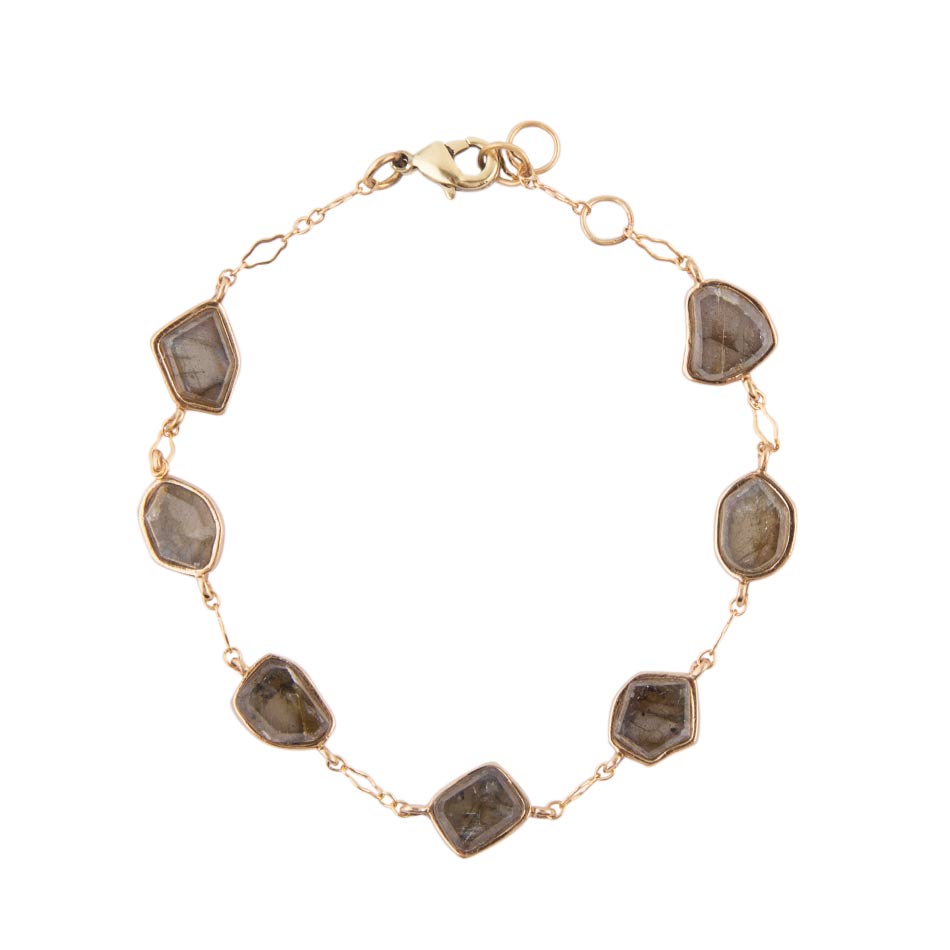 Bracciale linea Labradorite e bronzo