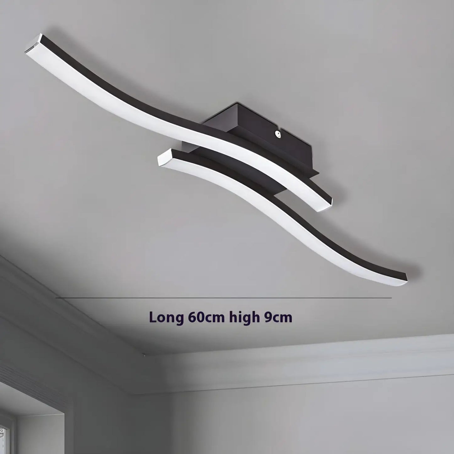 LED taklampa modern våglampa för vardagsrum, sovrum och arbetsrum
