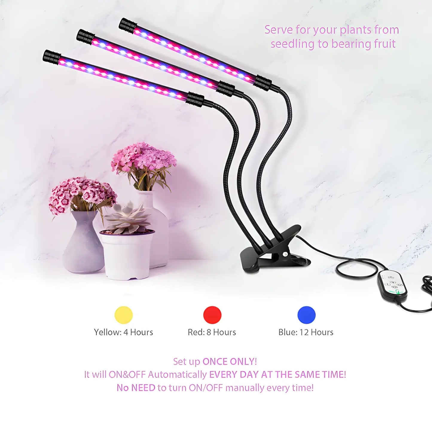 LED växtlampa USB fyto fullspektrum