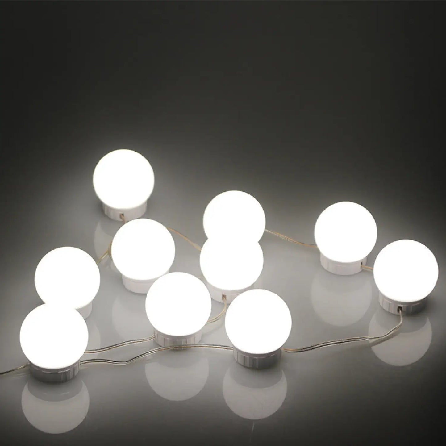 LED-spegelbelysning med USB-tryckknapp för sminkbord och toalettbord