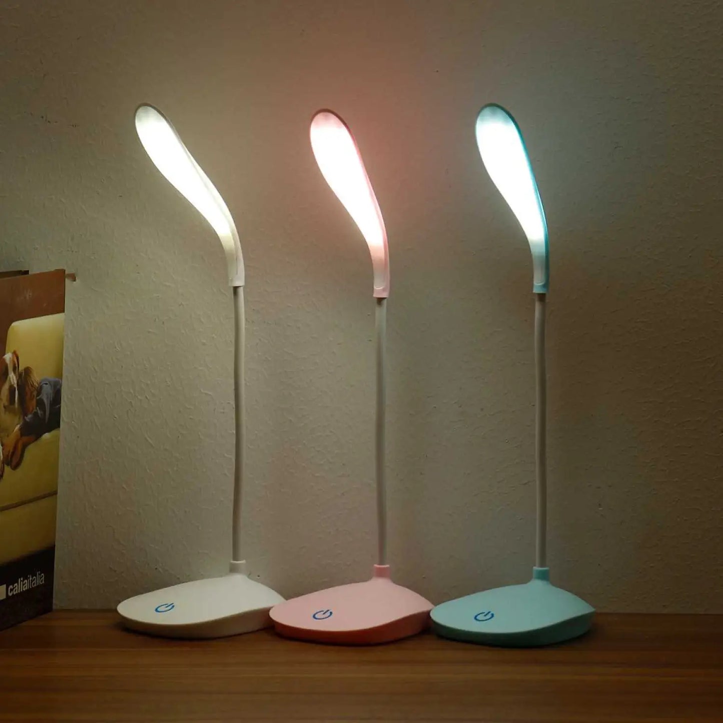 LED-bordslampa för kontorsskrivbord eller nattduksbord med touchkontroll ljus
