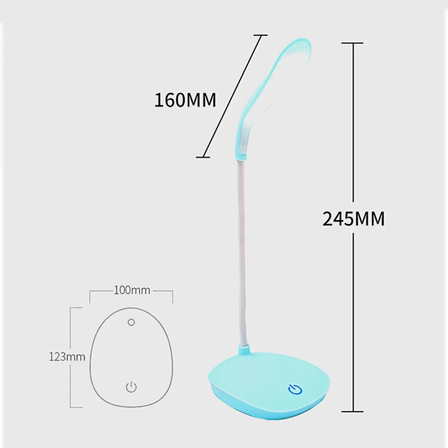 LED-bordslampa för kontorsskrivbord eller nattduksbord med touchkontroll ljus