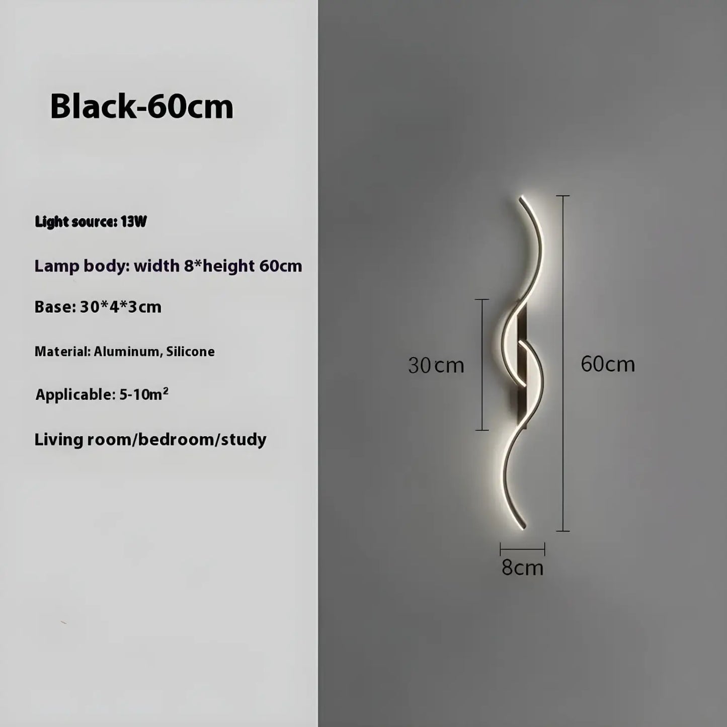 LED vägglampa - modern minimalistisk stripbelysning för sovrum och vardagsrum