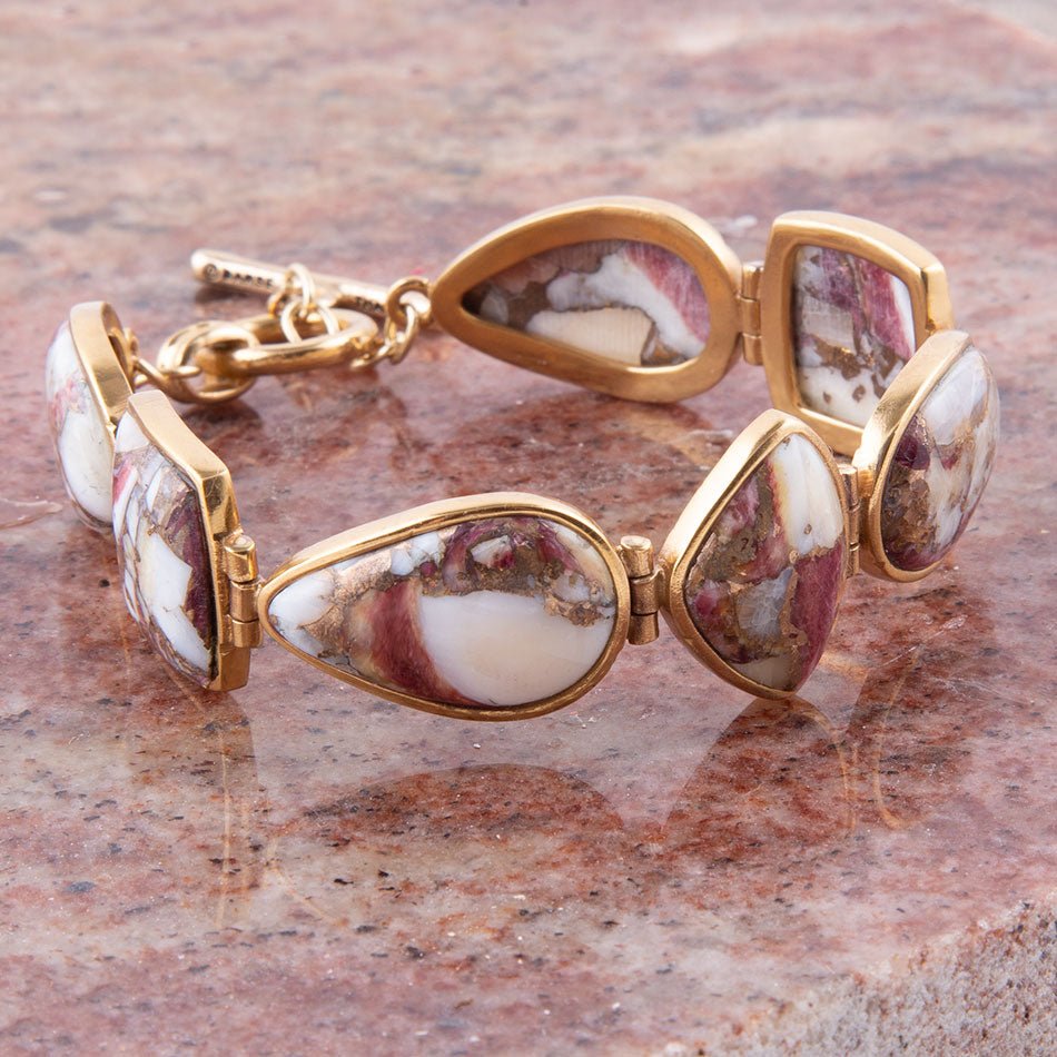 Bracciale Lots of Links con matrice di ostrica spinosa viola e bronzo