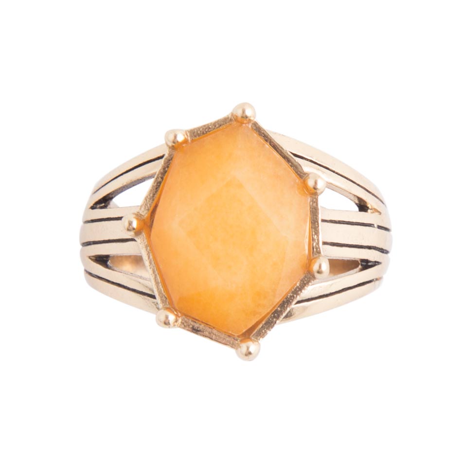Lucky 7's Ring - Gul Kvarts