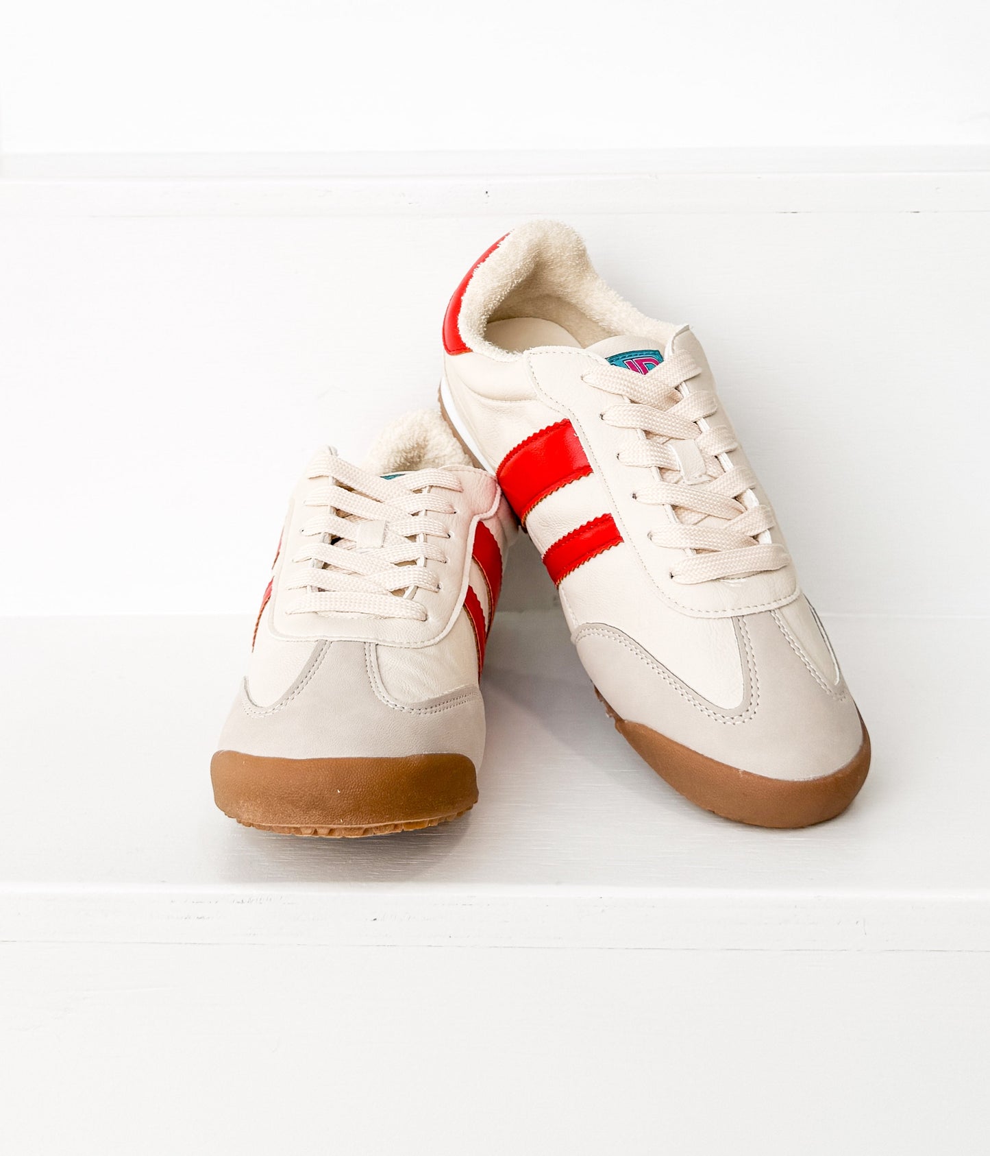Sneaker Madrid in Beige/Rosso