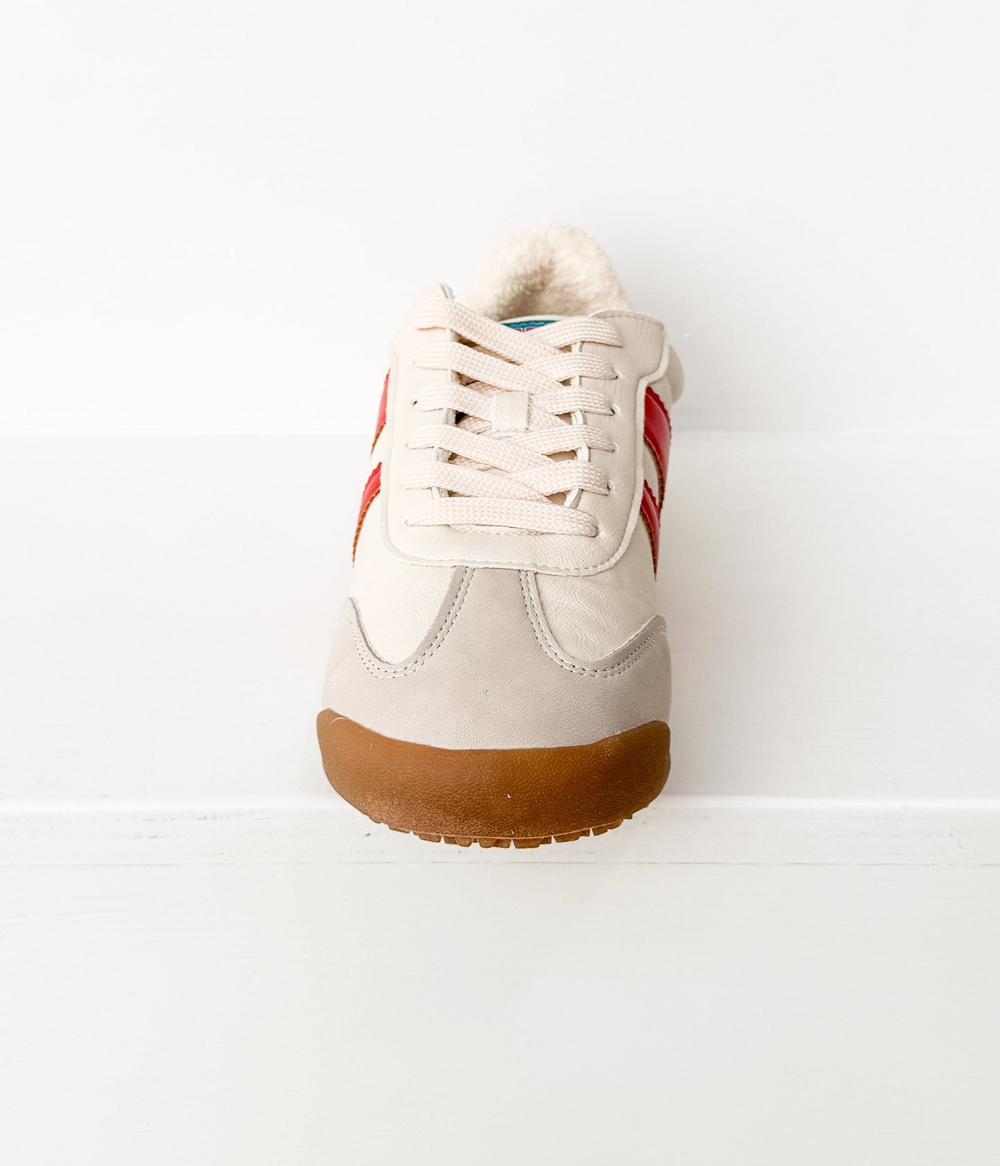 Sneaker Madrid in Beige/Rosso