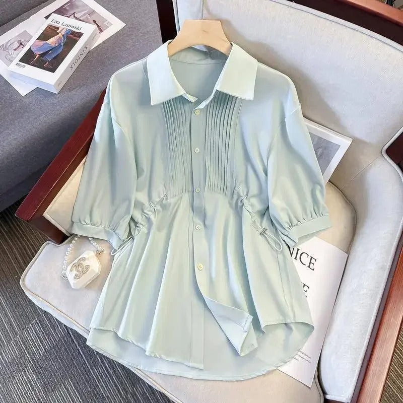 Chic Women's Long Sleeve Shirt | Cotton Linen Blend
