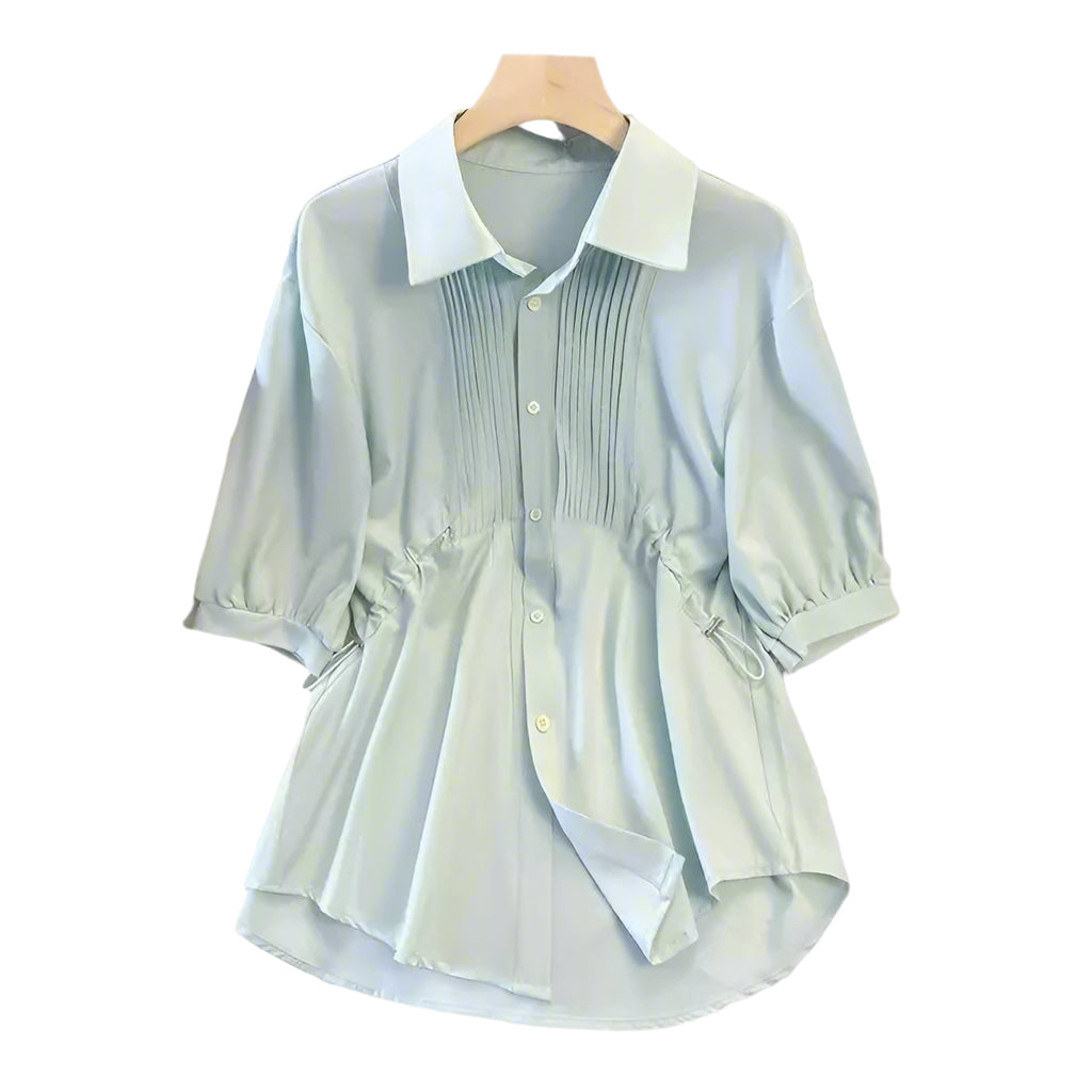Chic Women's Long Sleeve Shirt | Cotton Linen Blend