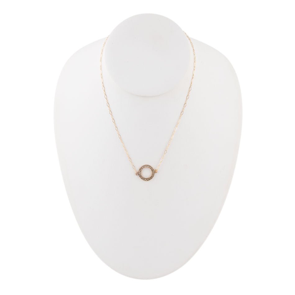 Collana in bronzo con marcasite