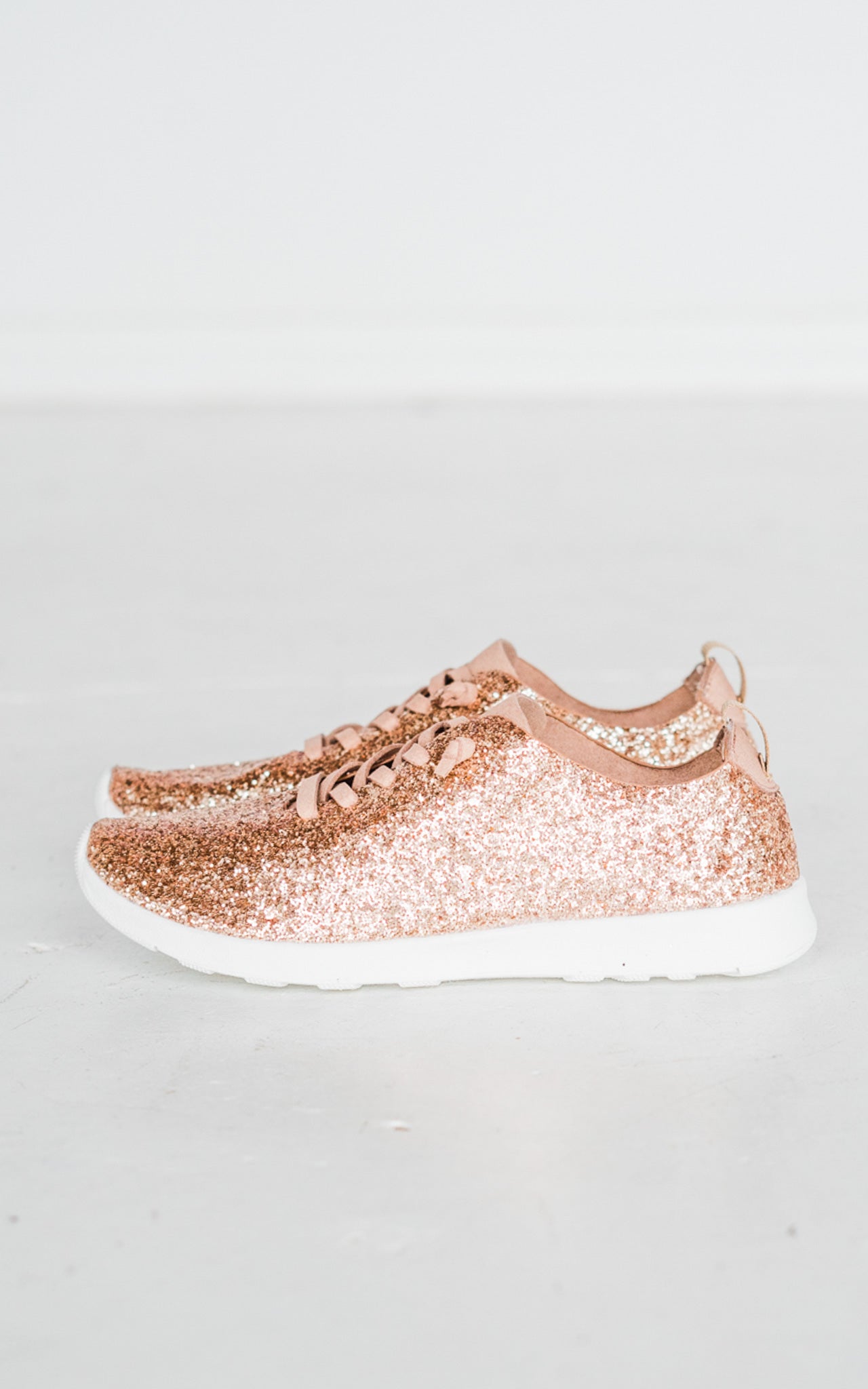 Sneaker Mayo Glitter in Oro Rosa