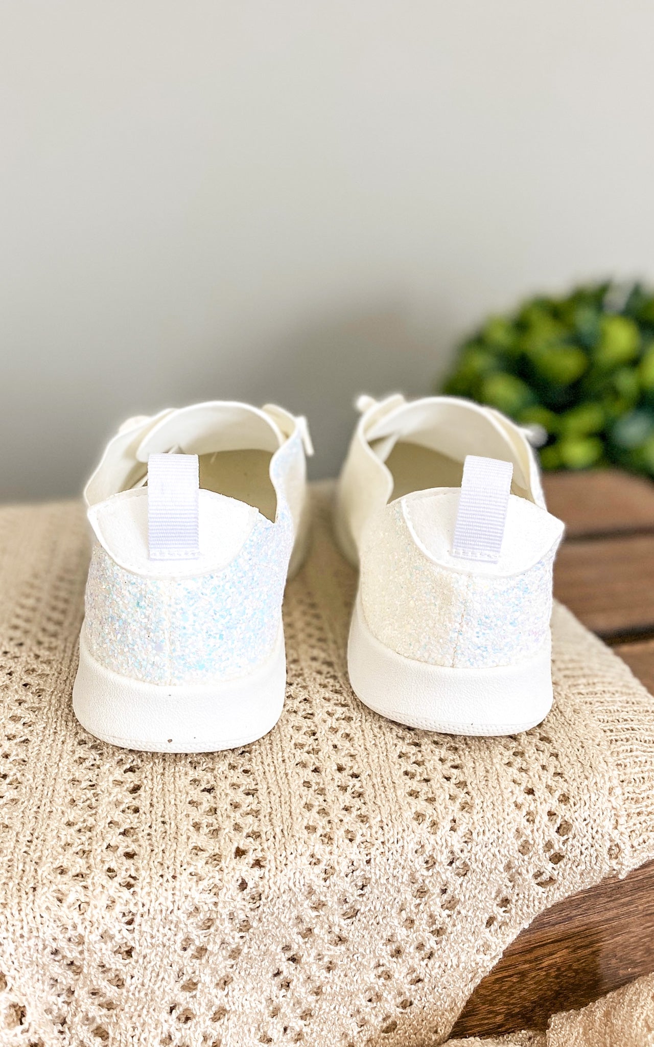 Sneakers glitterate Mayo in bianco