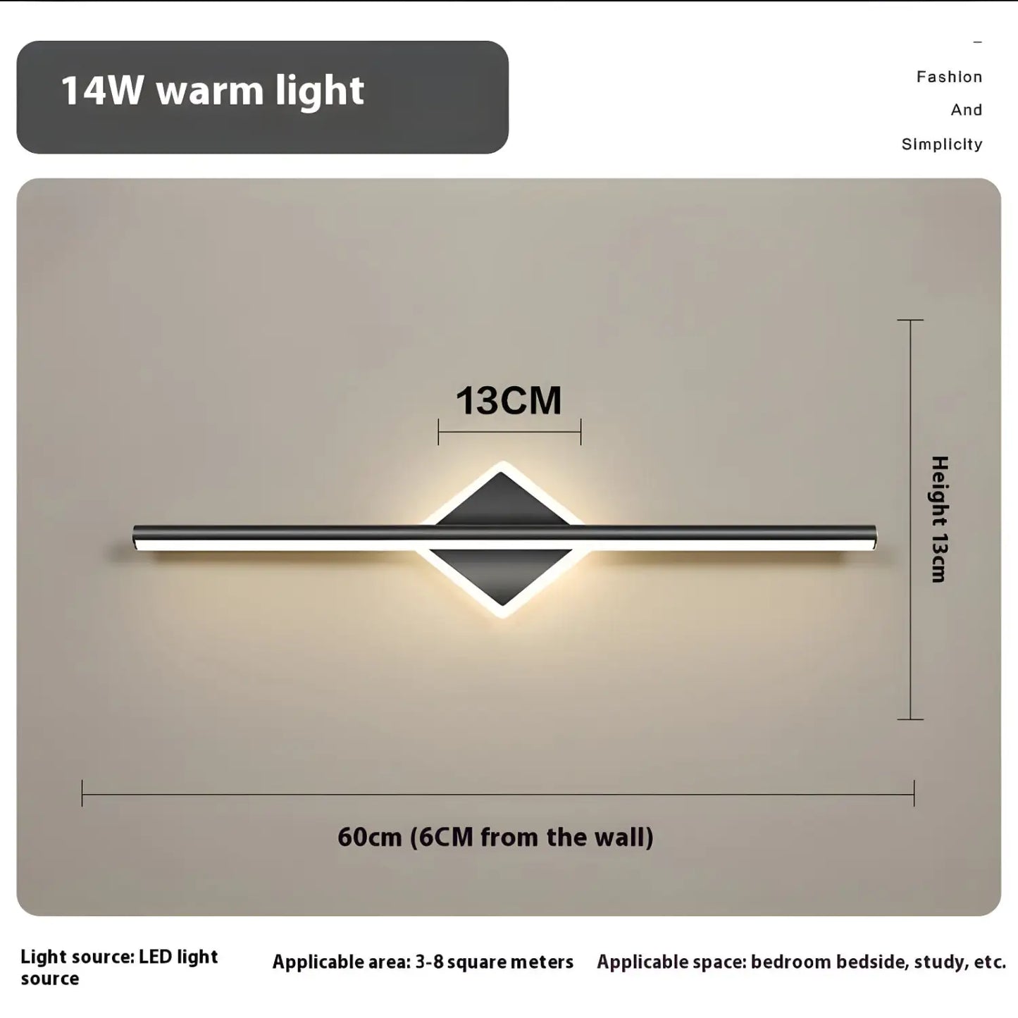 Moderna LED-vägglampor för badrum, sovrum och heminredning